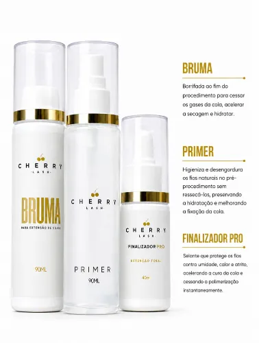 KIT RETENÇÃO CHERRY BRUMA + FINALIZADOR + PRIMER