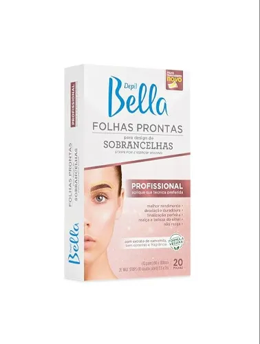 FOLHAS PRONTAS P/ SOBRANCELHAS DEPIL BELLA 20 FOLHAS