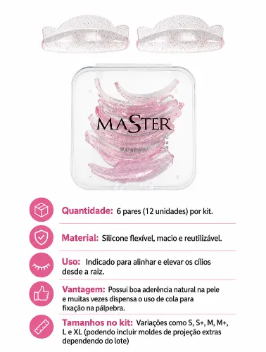 Pad de Silicone Master 6 pares Modelo Snow Shine