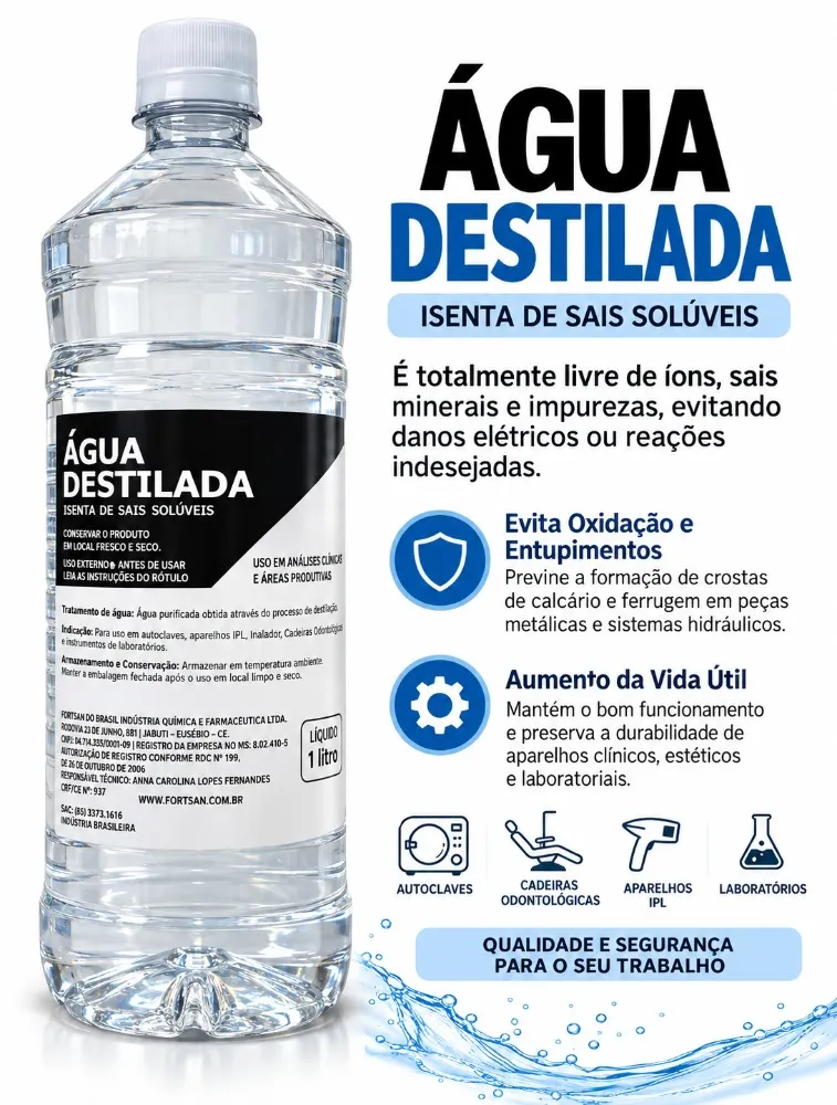 AGUA DESTILADA 1 LT- FORTSAN