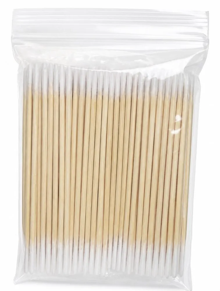 MINI PALITO PONTA DUPLA ALGODÃO BRANCO