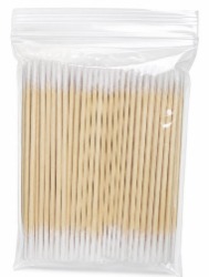 MINI PALITO PONTA DUPLA ALGODÃO BRANCO