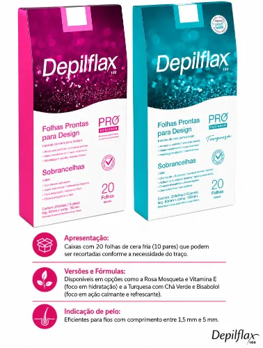 FOLHA PRONTA DEPILFLAX DESIGN DE SOBRACELHAS