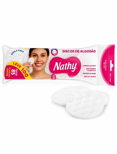 ALGODÃO EM DISCO - NATHY 100 UNIDADE