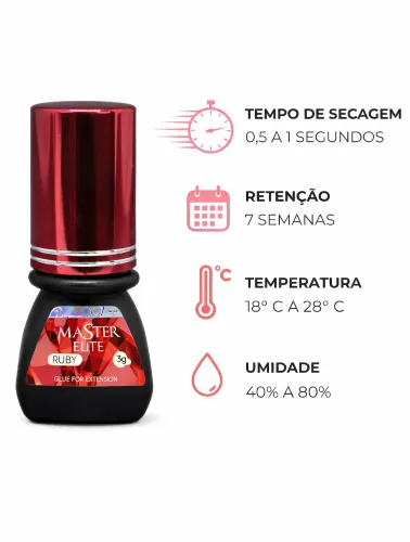 COLA DE CILIOS RUBY 3G - MASTER ELITE