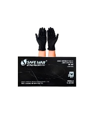 LUVA NITRILICA SAFEMAX PRETO -