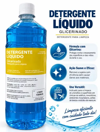 DETERGENTE LIQUIDO  GLICERINADO- 1 LITRO FORTSAN