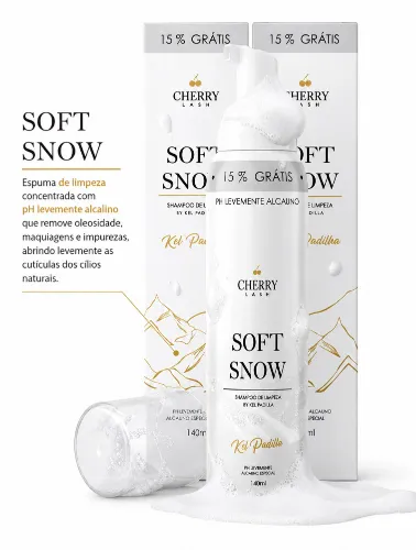 SOFT SNOW SHAMPOO DE LIMPEZA CHERRY 140ML (15% GRATIS)