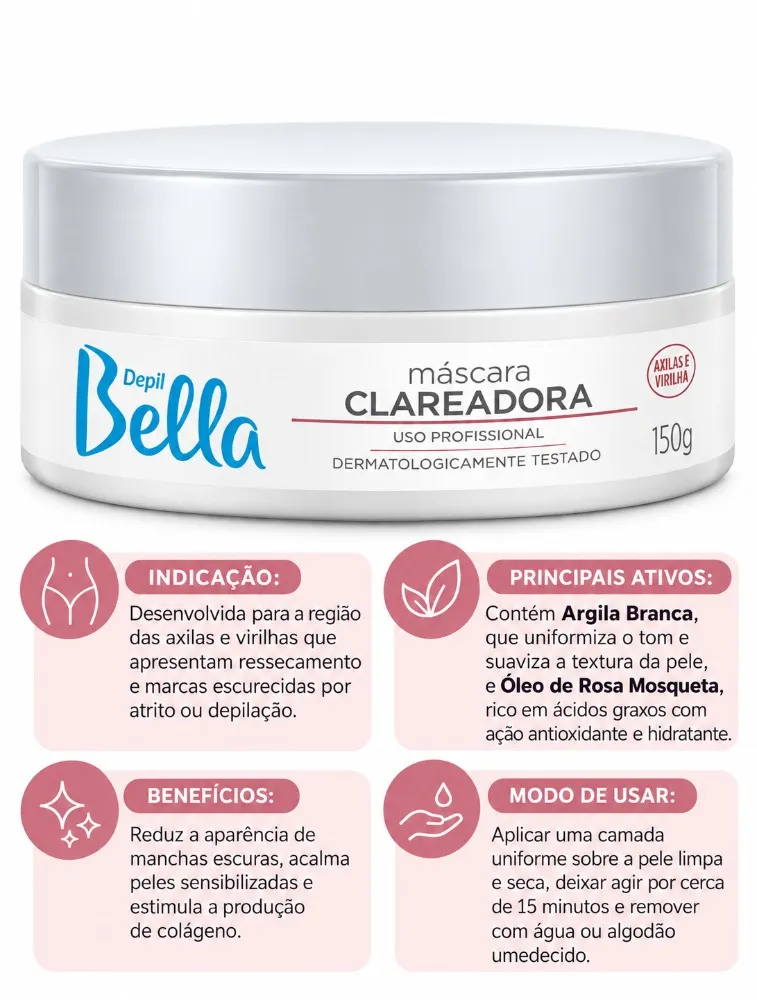 MASCARA CLAREADORA-DEPIL BELLA 150G