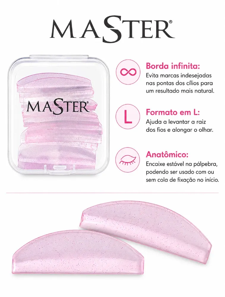 Pad de Silicone Master 5 pares Borda Infinita Gliter