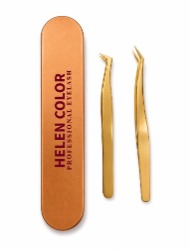 ESTOJO COM PINÇAS HELEN COLOR DOURADA (N04 E N01)