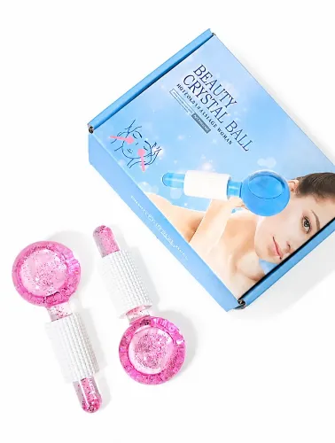 PAR DE ESFERAS BEAUTY CRYSTAL BALL TAM.MÉDIO - CORES VARIADAS