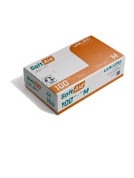 LUVA LATEX C/PO C/100 - TAM M -  SOFT AID