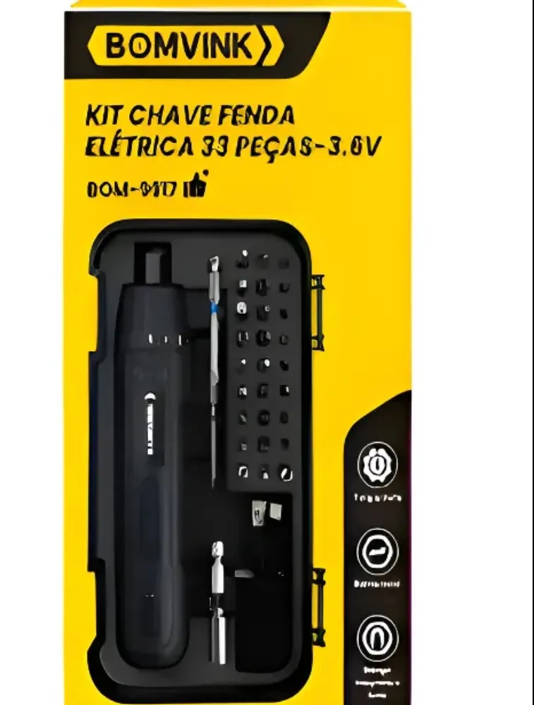 MINI PARAFUSADEIRA ELETRICA 33 PCS BOMVINK  BOM 9917