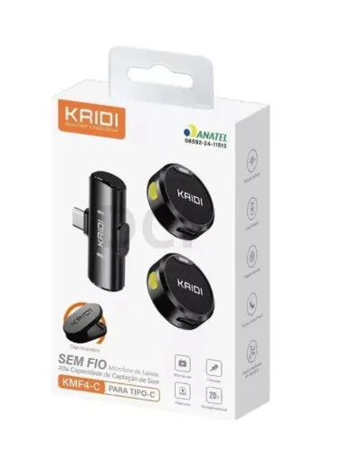 MICROFONE DE LAPELA TIPO C KAIDI KMF4-C