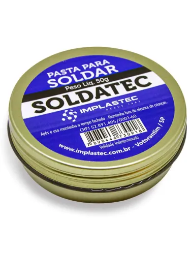 PASTA DE SOLDA SOLDATEC 50G IMPLASTEC