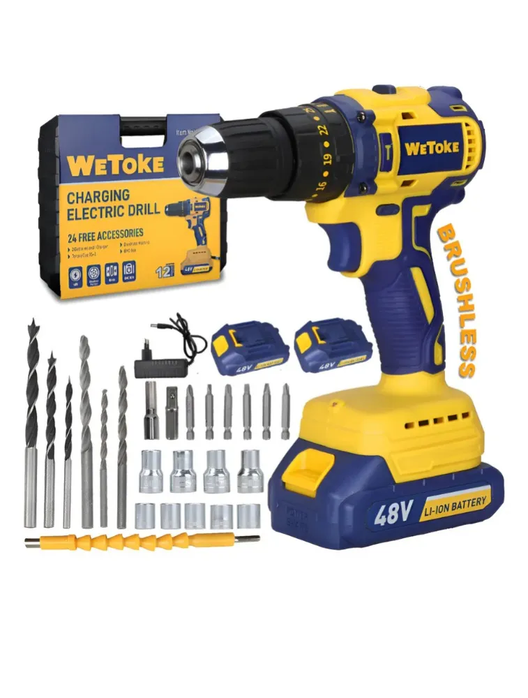 PARAFUSADEIRA E FURADEIRA WETOKE WK-012 48V 2 BATERIA