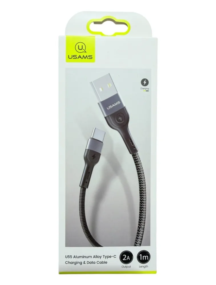 CABO USB TIPO C PRETO 1M USAMS SJ449USB01