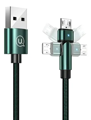 CABO USAMS USB PARA MICRO USB V8 U60 GIRATORIO 1M SJ478USB02