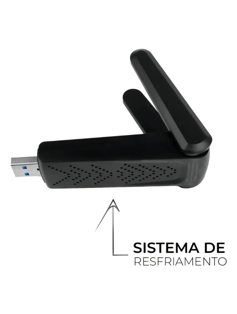 ADAPTADOR WIRELESS WI-FI DUAL BAND 2,4G 5G 1300MBPS USB KNUP KP-AW162