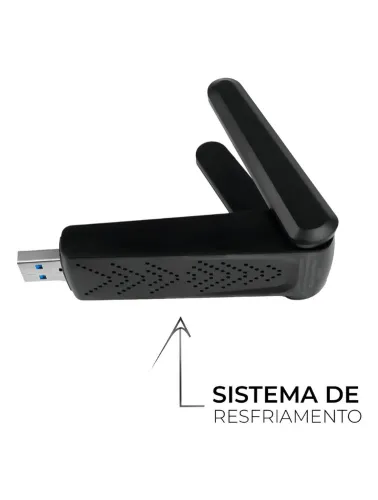 ADAPTADOR WIRELESS WI-FI DUAL BAND 2,4G 5G 1300MBPS USB KNUP KP-AW162