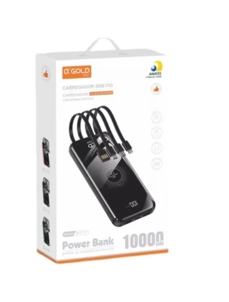 CARREGADOR PORTATIL GOLD BTE-17
