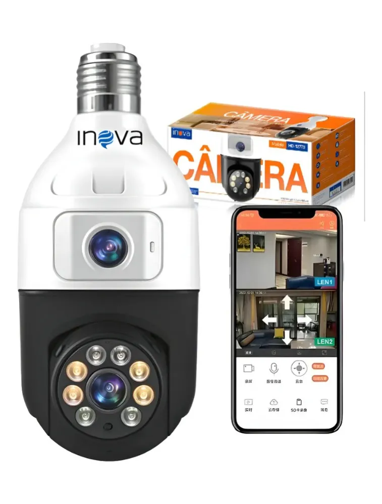 CÂMERA DE SEGURANÇA WIFI INTELIGENTE INOVA MD-12773