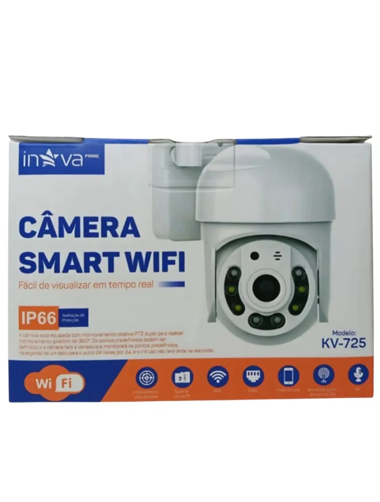 CÂMERA DE SEGURANÇA SMART WIFI - RESISTÊNCIA A ÁGUA INOVA  KV-725