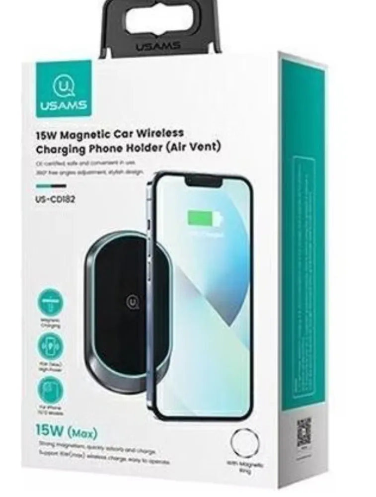 CARREGADOR VEICULAR MAGNETICO 15W USAMS CD182ZJ01