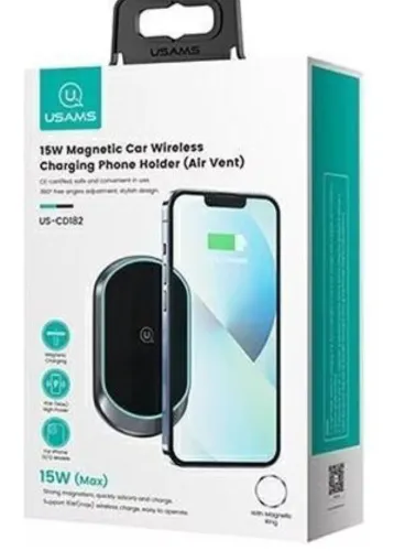 CARREGADOR VEICULAR MAGNETICO 15W USAMS CD182ZJ01