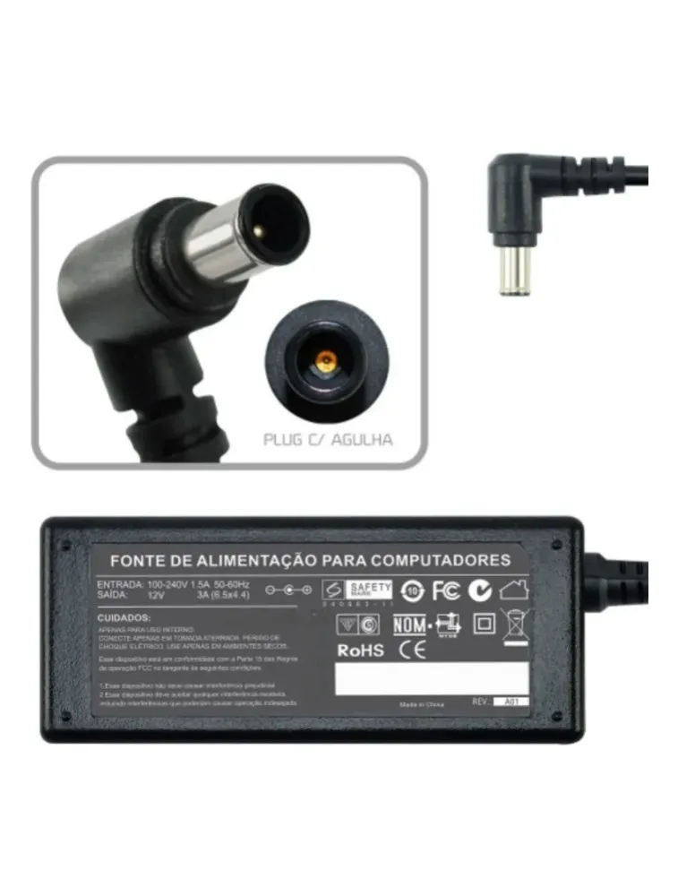 FONTE LG 19V PARA NOTEBOOK /TV /ALL IN ONE/ MONITOR