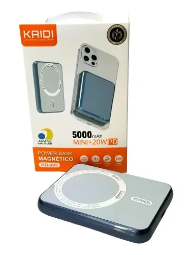 POWER BANK MAGNETICO 5.000MAH KAIDI KD-995 MINI  INDUCAO