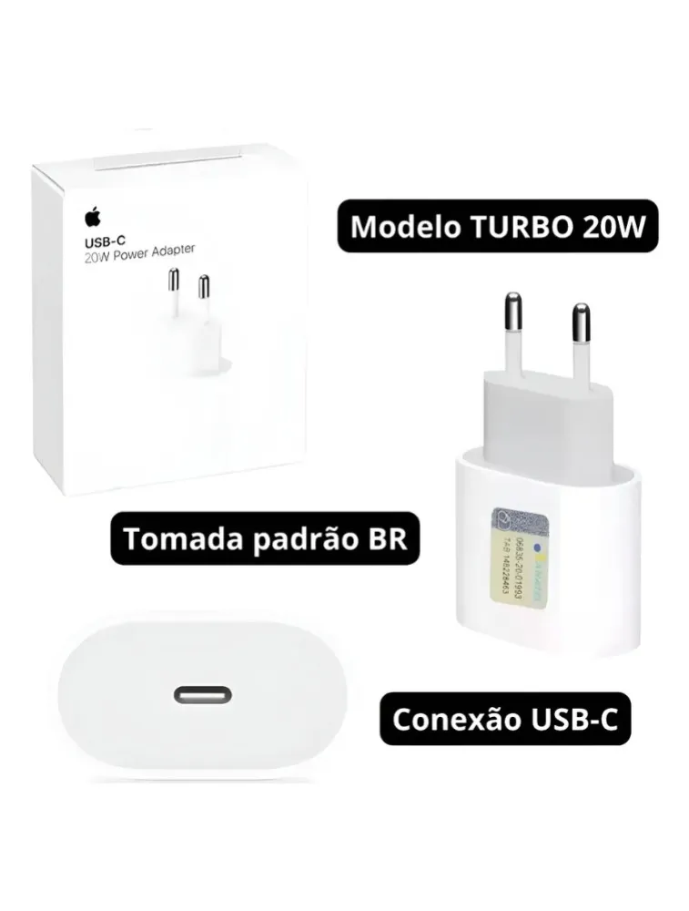 FONTE  IPHONE USB C 20W APPLE ORIGINAL