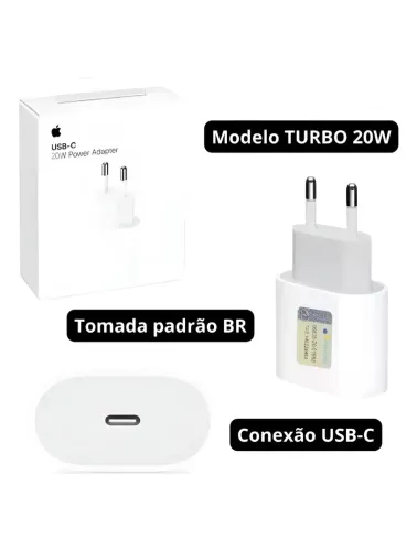FONTE  IPHONE USB C 20W APPLE ORIGINAL