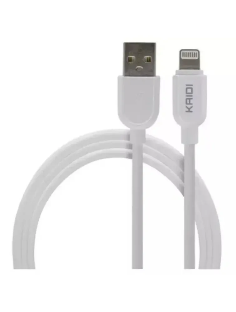 CARREGADOR TOMADA KAIDI  USB C/CABO LIGHTNING  KD-111A BRANCO