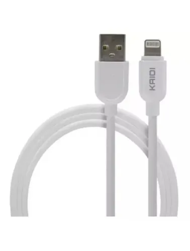CARREGADOR TOMADA KAIDI  USB C/CABO LIGHTNING  KD-111A BRANCO