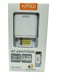 CARREGADOR TIPO C 20W KAIDI KD-669CC
