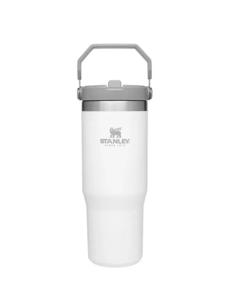 GARRAFA TÉRMICA STANLEY CLASSIC FLIP STRAW TUMBLER 890 ML BRANCA
