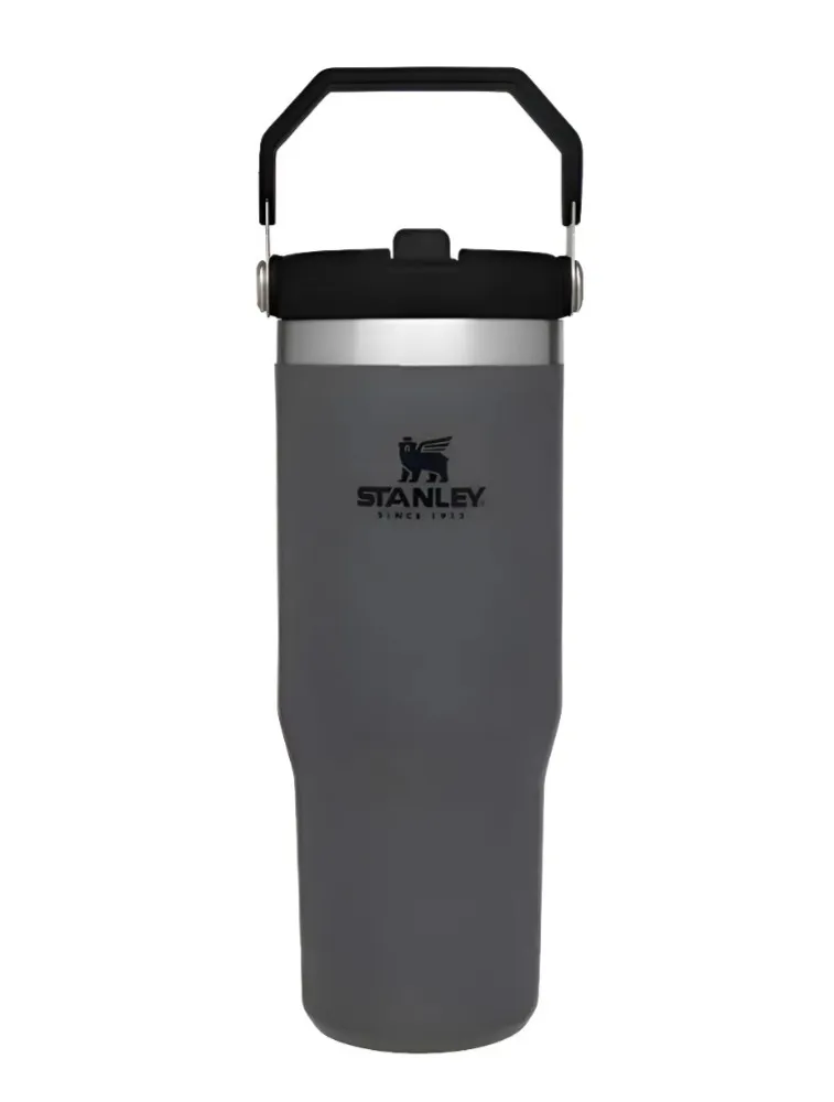 GARRAFA TÉRMICA STANLEY CLASSIC FLIP STRAW TUMBLER 890 ML CINZA