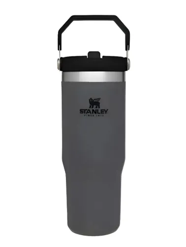GARRAFA TÉRMICA STANLEY CLASSIC FLIP STRAW TUMBLER 890 ML CINZA