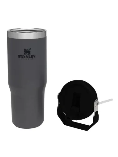 GARRAFA TÉRMICA STANLEY CLASSIC FLIP STRAW TUMBLER 890 ML CINZA