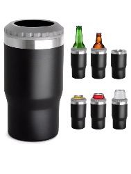 COPO TÉRMICO STANLEY LONG NECK PARA CERVEJA LATINHA LATÃO 420ML PRETO