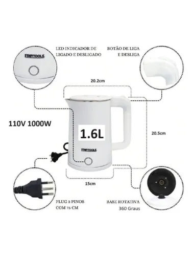 CHALEIRA ELÉTRICA 1,6L 110V STARTOOLS AR0561