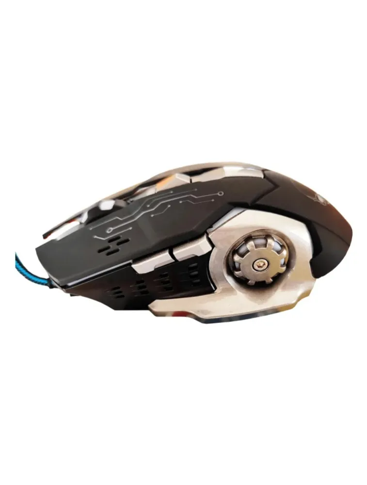 MOUSE GAMER 6 BOTÕES 4800DPI 4 MODOS CABO 1.5M EXBOM MS-G280 PRETO/PRATA