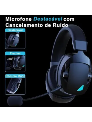 HEADSET GAMER COM FIO DRIVERS 50MM SOM ESTÉREO MICROFONE FLEXÍVEL E CONFORTO PROLONGADO - AITEK DELTA-FB512