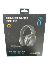 HEADSET GAMER COM FIO DRIVERS 50MM SOM ESTÉREO MICROFONE FLEXÍVEL E CONFORTO PROLONGADO - AITEK DELTA-FB512
