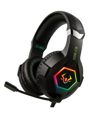 HEADSET GAMER EJ-902 AZUL COM MICROFONE PARA PC, CONSOLES E CELULARES 5.0