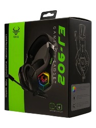 HEADSET GAMER EJ-902 AZUL COM MICROFONE PARA PC, CONSOLES E CELULARES 5.0