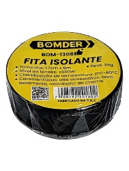 FITA ISOLANTE ANTICHAMA PRETA 17MM X 9M BOMVINK (BOM-1308) PRETO LISA