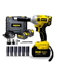 PARAFUSADEIRA DE IMPACTO FURADEIRA SEM FIO 21V BOMDER MALETA BOM-9966 2 BATERIA 21V BIVOLT